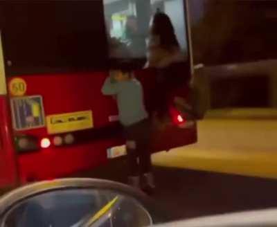 Crazy Kids on the back of a bus!