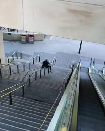 Sliding on a handrail