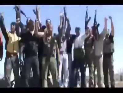 Al-Farouq Brigades Islamist rebels clash with Syrian Army mechanized units in the town of Talbiesh, Northern Homs Governorate, June 2012