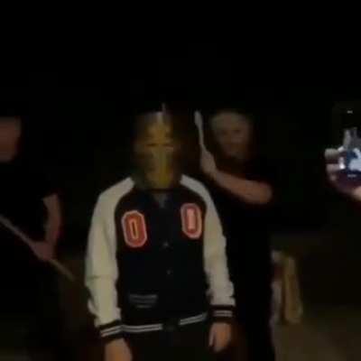 Drumming on a helmet