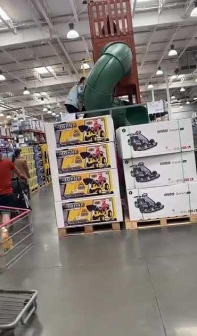 Sliding down the display slider