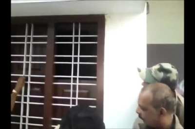 Putting your hand in a tiger cage!