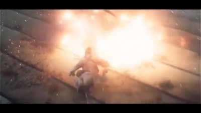 Coolest way to dodge Genichiro's lightning.