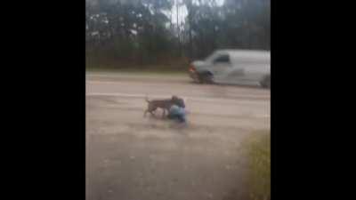 Not taking the hint and leaving the property