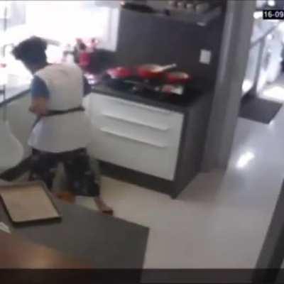 Old woman really wants to be the next ghost rider