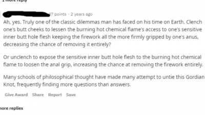 The butthole firework dilemma