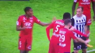 to scoff at the referee