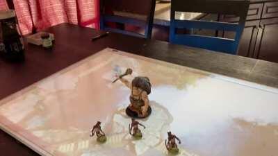 For everyone that wanted to see the projector setup in the light! [OC]