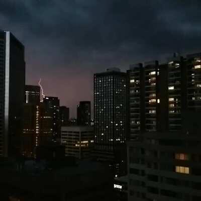 Lightning slo-mo from downtown