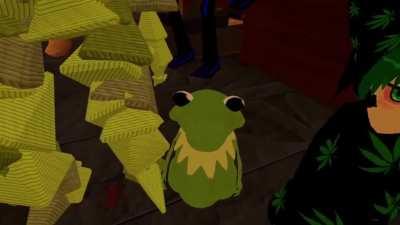 Smoked some imposter Kermit in a rap battle