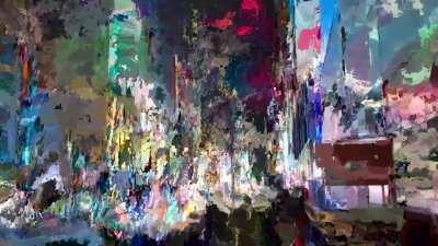 Walking in Manhattan.