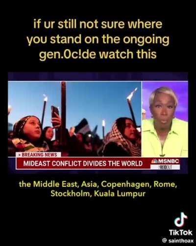 Even Joy Reid is to the left of Biden on Gaza. 