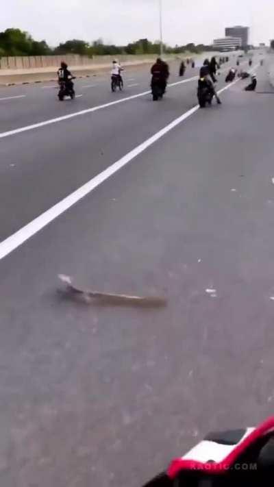 Idiots on bikes (warning broken ankle)