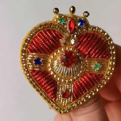 Just finished Sailor moon cosmic love heart brooch