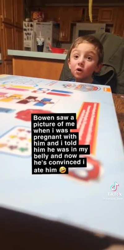 The only possible explanation of how he was in her belly