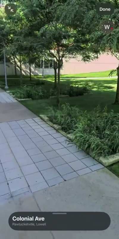 Apple Maps street view mapped the campus pathways