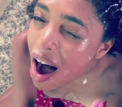 (MF) Interracial facial time