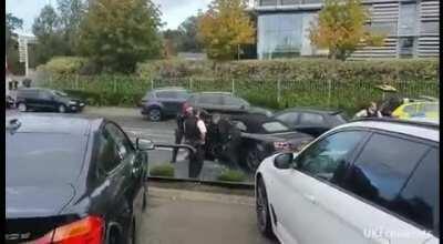 Classic movie scene in the middle of London