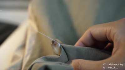 [ART] transforming a boring coat that my friend asked me to upcycle