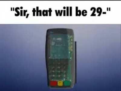 okay sir, paying with card