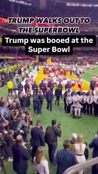 Donald Trump gets booed at the Super Bowl