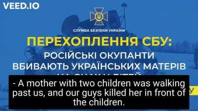Russian occcupiers kill Ukrainian mothers in front of their children. The occupier's wife fully supports these atrocities.