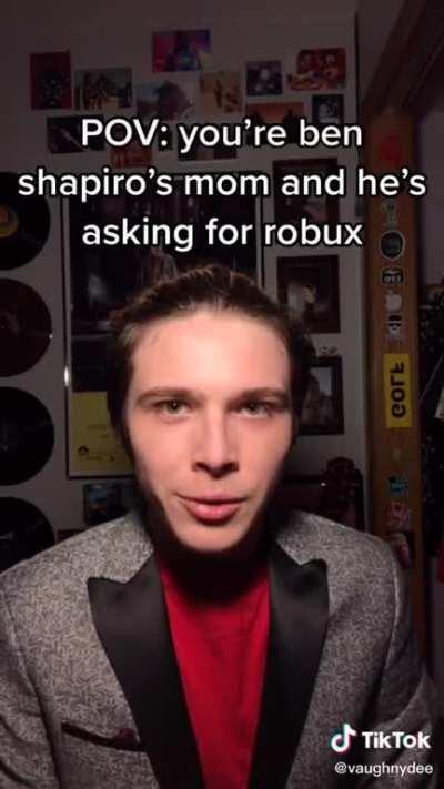 Benny Boy asks mom for robux