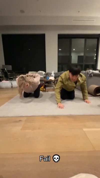 Leena doing a challenge