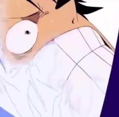 Aokiji uses tha daimond tester on luffy