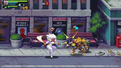 She-Hulk (and Storm) gameplay from Marvel Cosmic Invasion