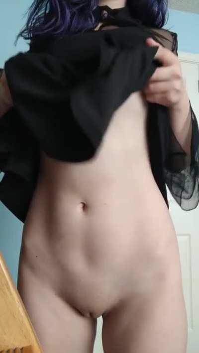 Just lifting the dress....