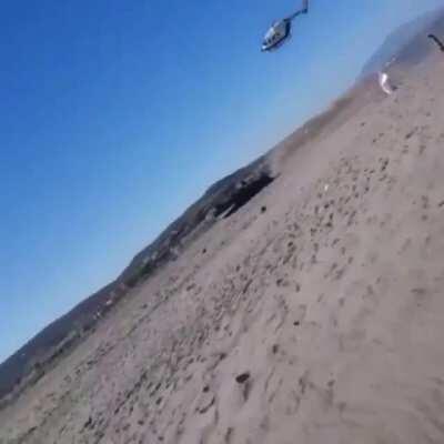 Cartel boat running away Miami Vice style!