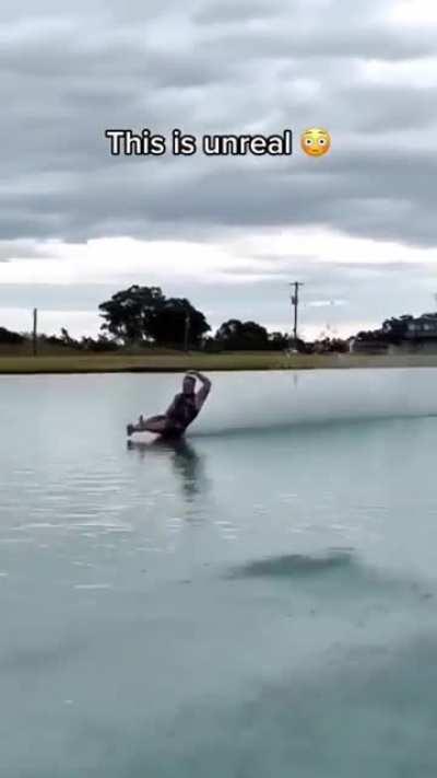 Doing push ups on water