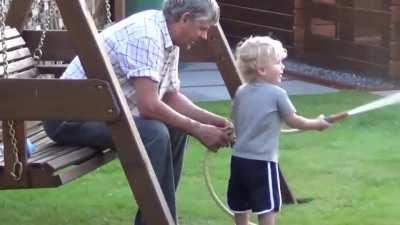 Grandpa didn't expect this.....