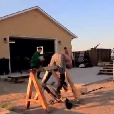 This guy tried to perform a stunt on his unicycle