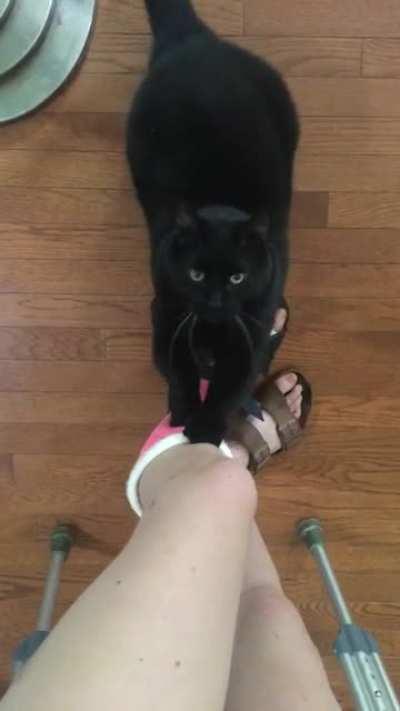 Your broken leg is… for me?!