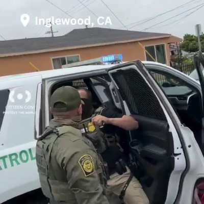 Masked government agents abduct a civilian in broad daylight. Inglewood, California.
