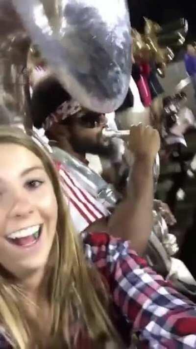 HMC while i record myself with a guy playing a sousaphone