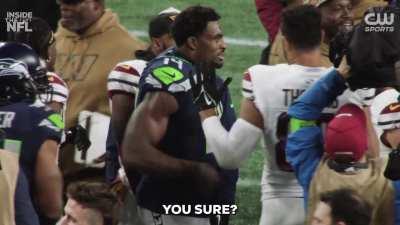 [Mic'd Up] Logan Thomas to DK Metcalf: 