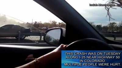 [LOUD] wrong way driver collides with multiple drivers