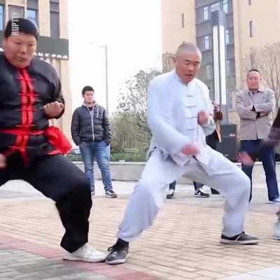 an Iron Balls Kung Fu master feels no pain