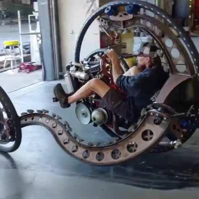 Just your average steampunk, gyroscopic motorcycle