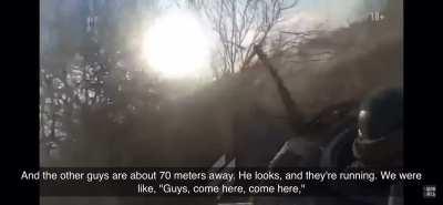 Ukrainian Infantry describe extremely close contact with confused Russians near Bakhmut.