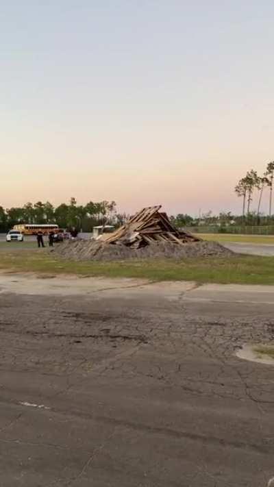 Just lighting a boring bonfire for a school event