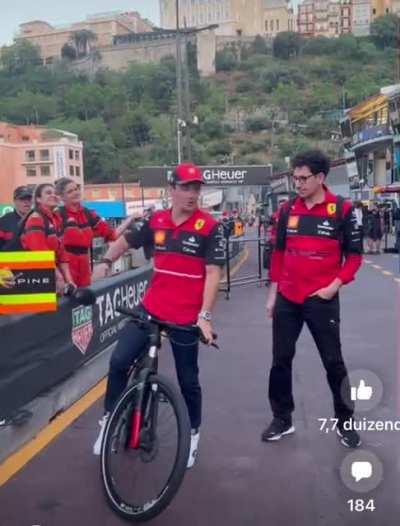 Live video of Ferrari holding back Leclerc in monaco