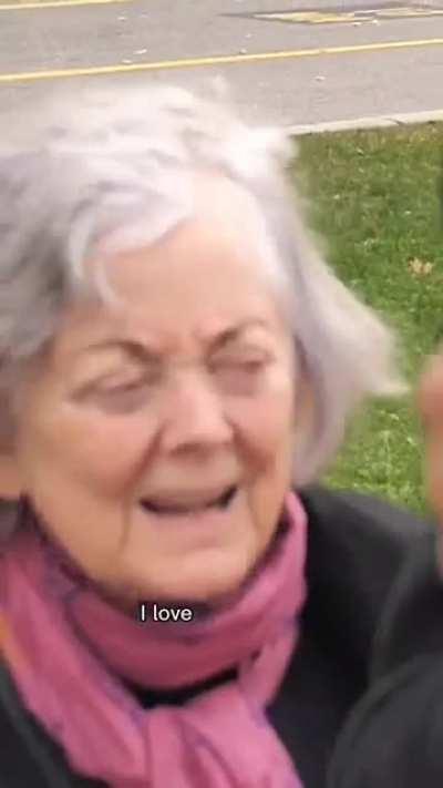 To compliment an old lady