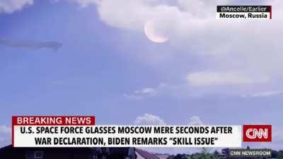 POV: It’s December 25th, 2022. You’re gathered around the living room TV with your family drinking hot chocolate as the Space Force glasses the Kremlin, almost instantly after Putin’s declaration of war to retake Alaska.