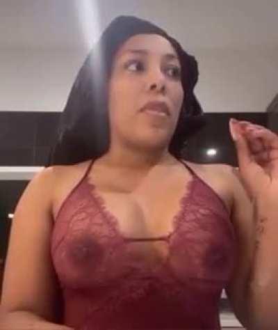 K see thru shirt on IG live last year!