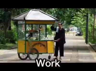 Kerja Kerja Kerja jangan lupa bayar Hut...