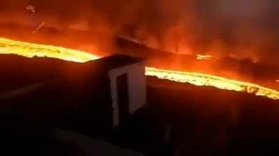 La Palma island River of lava.